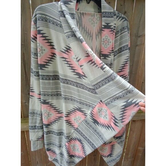 cardigan sweater southwestern pattern women's large - Picture 2 of 4